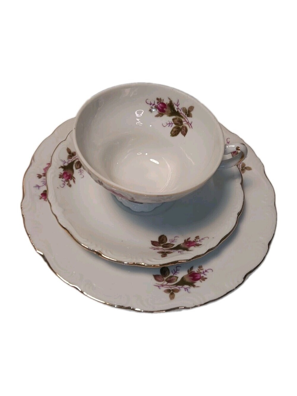 Pristine MCM Royal Rose Japan Tea Service Set - Flawless Gold Trim - 1-trios